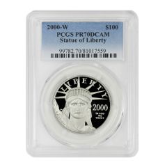 2000-W $100 Platinum Eagle PCGS PR70DCAM Obverse