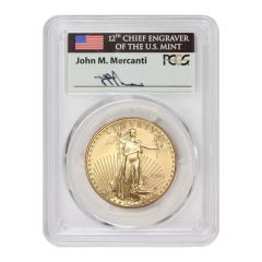 2001 $50 Gold Eagle PCGS MS70 Mercanti Label