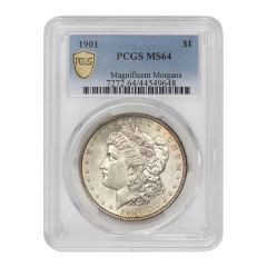 1901 $1 Silver Morgan PCGS MS64 Magnificent Morgans Obverse