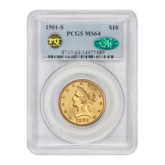 1901-S $10 Gold Liberty PCGS MS64 CAC PQ Obverse