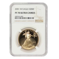 2001-W $50 Gold Eagle NGC PF70UCAM Obverse