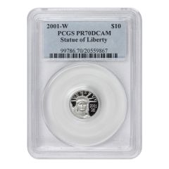 2001-W $10 Platinum Eagle PCGS PR70DCAM obverse