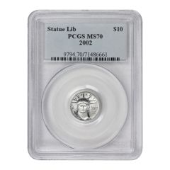 2002 $10 Platinum Eagle PCGS MS70