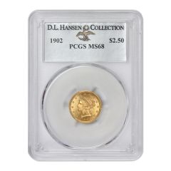 1902 $2.50 Gold Liberty PCGS MS68 Hansen Label