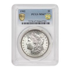 1902 $1 Silver Morgan PCGS MS67 PQ