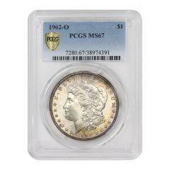 1902-O $1 Silver Morgan PCGS MS67 Obverse