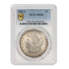 1902-S $1 Silver Morgan PCGS MS66 Obverse