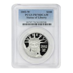 2002-W $100 Platinum Eagle PCGS PR70DCAM Obverse