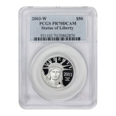 2003-W $50 Platinum Eagle PCGS PR70DCAM