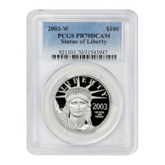 2003-W $100 Platinum Eagle PCGS PR70DCAM Obverse


