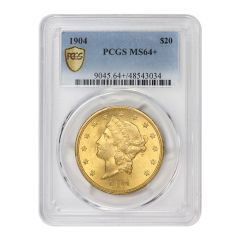 1904 $20 Gold Liberty PCGS MS64+