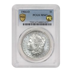 1904-O $1 Silver Morgan PCGS MS67 PQ Obverse