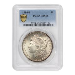 1904-S $1 Silver Morgan PCGS MS66