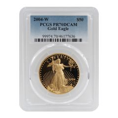 2004-W $50 Gold Eagle PCGS PR70DCAM Obverse