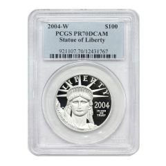 2004-W $100 Platinum Eagle PCGS PR70DCAM Obverse
