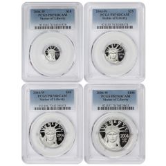 Set of 4 2004-W Platinum Eagle PCGS PR70DCAM 