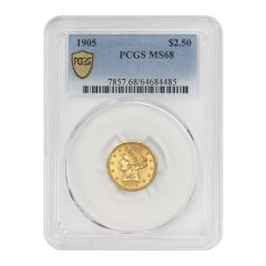 1905 $2.50 Gold Liberty PCGS MS68