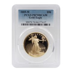 2005-W $50 Gold Eagle PCGS PR70DCAM Obverse