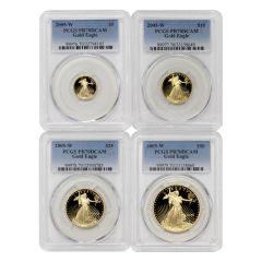 Set of 4 2005-W Gold Eagle PCGS PR70DCAM 