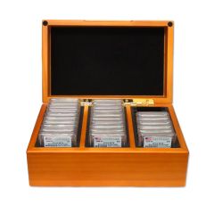 Set of 26 2006 to 2024 Gold Eagle PCGS SP70 FS Flag Label Box