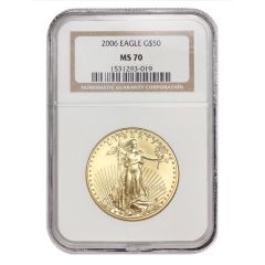 2006 $50 Gold Eagle NGC MS70 Obverse

