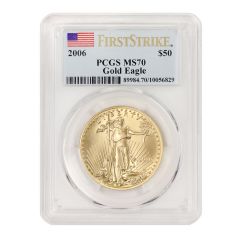 2006 $50 Gold Eagle PCGS MS70 FS Obverse
