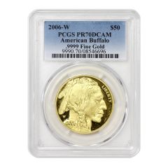 2006-W $50 Gold Buffalo PCGS PR70DCAM Obverse

