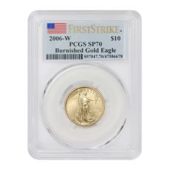 2006-W $10 Gold Eagle PCGS SP70 FS Flag Label Obverse