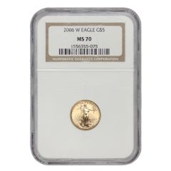 2006-W $5 Gold Eagle NGC MS70 Obverse

