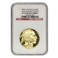 2006-W $50 Gold Buffalo NGC PF70UCAM FS Obverse
