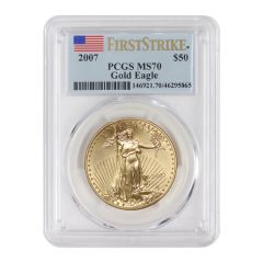 2007 $50 Gold Eagle PCGS MS70 FS Obverse
