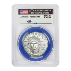2007 $100 Platinum Eagle PCGS MS70 FS Mercanti Label