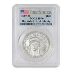 2007-W $100 Platinum Eagle PCGS SP70/MS70 FS Obverse

