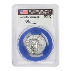 2007 $50 Platinum Eagle PCGS MS70 Mercanti Label