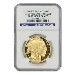 2007-W $50 Gold Buffalo NGC PF70UCAM ER Obverse
