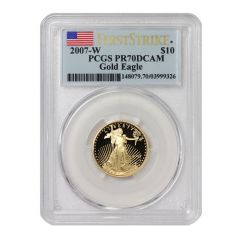 2007-W $10 Eagle PCGS PR70DCAM FS Obverse