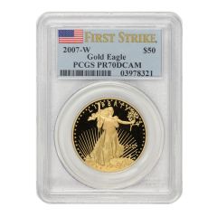2007-W $50 Gold Eagle PCGS PR70DCAM FS Obverse
