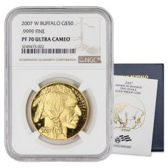 2007-W $50 Gold Buffalo NGC PF70UCAM Obverse