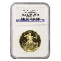2007-W $50 Eagle NGC PF70 UCAM ER Obverse