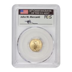 2008 $5 Gold Eagle PCGS MS70 FS Mercanti Label