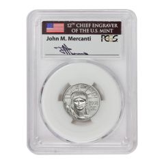 2008 $25 Platinum Eagle PCGS MS70 Mercanti Label White Gasket