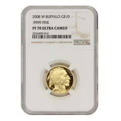 2008-W $10 Gold Buffalo NGC PF70UCAM Obverse
