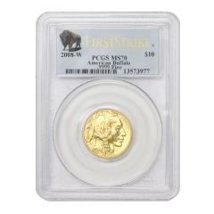 2008-W $10 Buffalo PCGS MS70 FS Obverse