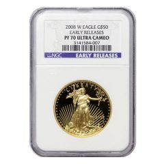 2008-W $50 Eagle NGC PF70UCAM ER Obverse