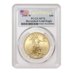2008-W $50 Gold Eagle PCGS SP70 FS Obverse