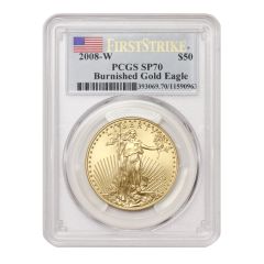 2008-W $50 Gold Eagle PCGS SP70 FS Obverse

