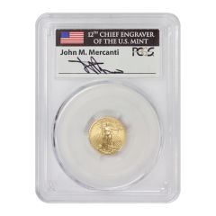 2008-W $5 Gold Eagle PCGS SP70 Mercanti Label