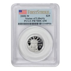 2008-W $25 Platinum Eagle PCGS PR70DCAM FS Flag Label