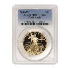 2008-W $50 Eagle PCGS PR70DCAM Obverse