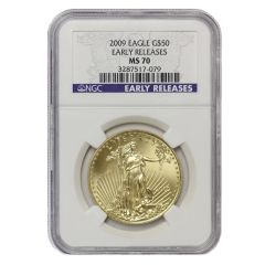 2009 $50 Eagle NGC MS70 ER Obverse